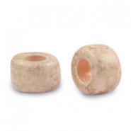 DQ Griechische Keramik Perlen 9mm Gold spot - Blush peach